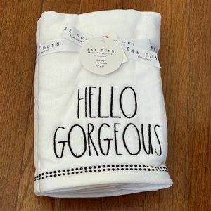 New Rae Dunn by Magenta Hello Gorgeous Hand Towel Set